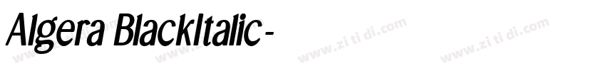 Algera BlackItalic字体转换